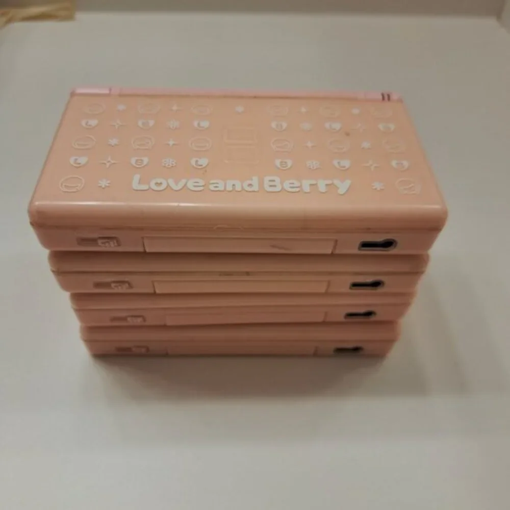 Authentic Nintendo DS Lite Console With Charger Coral Pink Love and Berry Limite